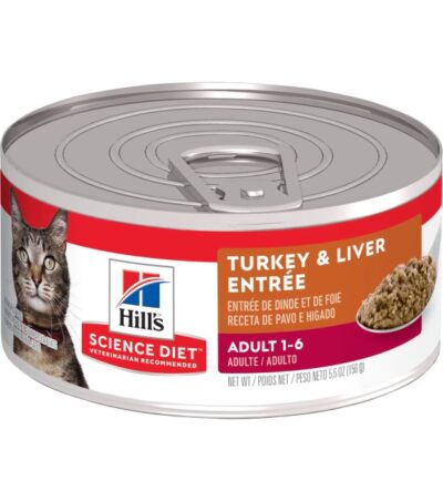 Science Diet, Adult Savory Turkey & Liver Cat Food, 5.5 oz