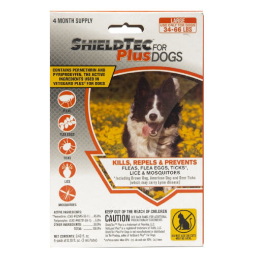 ShieldTec, Plus Large Dogs 34-66lbs, 3 Month Supply Pack