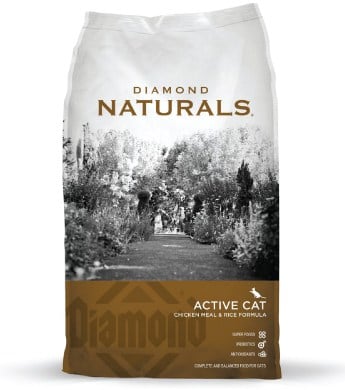 Diamond Naturals, Active Cat Chicken Meal & Rice Cat Food, 18 lb