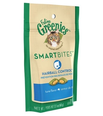 Greenies, Smart Bites Hairball Control Cat Treats, Tuna, 2.1 oz.