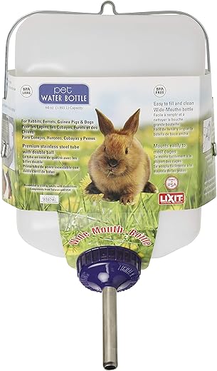 Lixit 64oz / Half Gallon Weather Resistant Water Bottle for Rabbits and Other Small Animals. (Pack of 1)