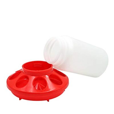 Chicken Feeder and Waterer Set, 1 Liter Chick Drinker and 1 Liter Chick Feeder for Poultry - Image 5