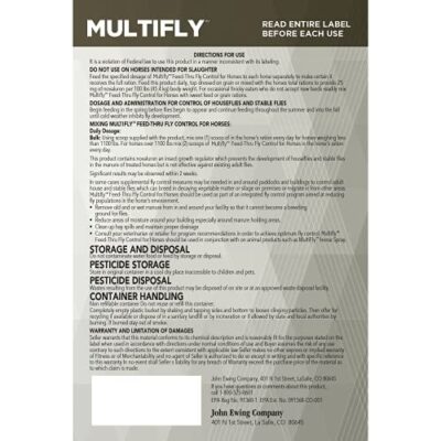 Formula 707 MultiFly Feed-Thru Fly Control Pellets for Horses - Palatable & Safe Fly Population Reduction (5 lb Bucket - 91 Servings) - Image 5