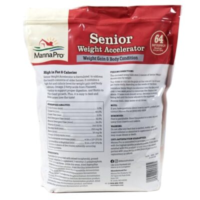 Manna Pro Weight Accelerator For Senior Horses - Made with Omega 3 Fatty Acids - Formulated with Flaxseed - Weight Gain Supplement for Horses - 8 lbs - Image 2